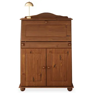 Idimex Sekretär, Kastanien, Holz, Kiefer, Vintage, 1-Sitzer, 82x117x38 cm, FSC Mix, Arbeitszimmer, Schreibtische, Sekretäre