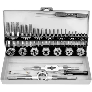 Brüder Mannesmann Werkzeuge Mannesmann Gewindeschneidsatz, Stahl - silberfarben