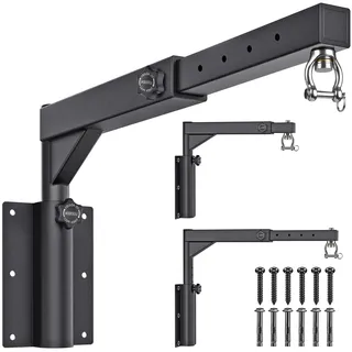 Dolibest Boxsack Wandhalterung, 360 Schwenkbar Boxsack Halterung Klappbar Boxsackhalter Stehend Verstellbar Schwere Aufhängung von 44-64cm Länge & 33-45cm Höhe, Bis 113-227kg