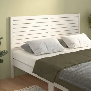 FUDUGEHMIOFWFJJ kopfteil Bett 180,headboard,Bett kopfteil gepolstert,Kopfteil Weiß 206x4x100 cm Massivholz Kieferbettkopfteil,kopfteil Bett 200 cm breit,