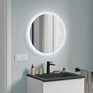 Bernstein - Badspiegel Varo Rund Mit Led Beleuchtung Und Spiegelheizung - Durchmesser 60 Cm