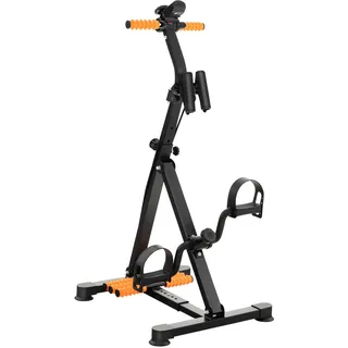 GOPLUS Pedaltrainer Senioren, Bewegungstrainer Arm- und Beintrainer mit LCD Display, Ergometer Heimtrainer höhen- und längenverstellbar mit Massage, 45 x 43-53 x 87-100 cm