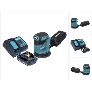 Makita DBO 180 SY1 Akku Exzenterschleifer 18 V 125 mm + 1x Akku 1,5 Ah + Ladegerät