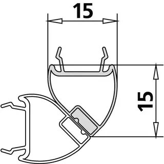 Kermi 4604 1x Magnetleiste 4665 13, Länge: 2000 mm, 2535229 2535229
