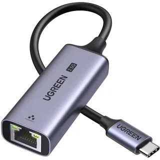 UGREEN 2.5G USB C LAN Adapter USB C Ethernet Adapter RJ45 2500Mbps Netzwerkadapter kompatibel mit iPhone 17/16 Serien, Mac mini M4, iPad Pro/Air, Mac Pro/Air, Galaxy S24, Windows 11/10/8, macOS usw.