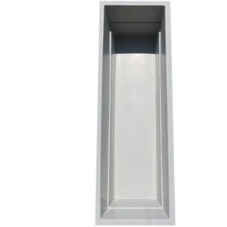 GFK Rechteckbecken (Grau) 360 x 120 x 100cm Teichbecken Rechteckig Gartenteich