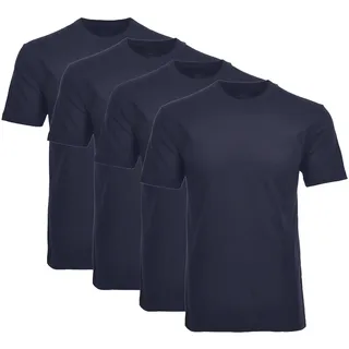 RAGMAN T-Shirt 4er Pack - 1/2 Arm, Unterhemd, Rundhals, Dunkelblau XXXL