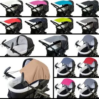 Sonnensegel/Sonnendach (UV-Schutz 50+) für Buggy/Kinderwagen (Oxford Polyester) (DUNKELBLAU (MELANGE)