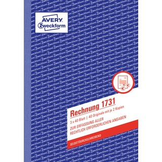 Avery Zweckform Rechnung A5, 3x40 Blatt 1731