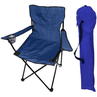 Mojawo Anglersessel Campingstuhl Faltstuhl Anglerstuhl Regiestuhl Blau mit Getränkehalter Blau-MPO2431
