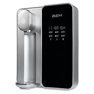 BEM Unicora Wasserfilter Osmoseanlage Umkehrosmose Trinkwasser Wasseraufbereiter UV Direktanschluss, Heißwasserspender 6 Temperaturstufen, TDS Monitor - Grau