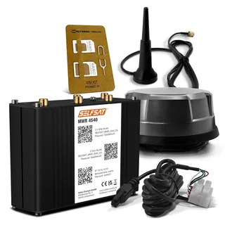 Selfsat MWR 4540 4G Cat 6 WLAN Router bis 300 Mbps inkl. Panorama Antenne schwarz