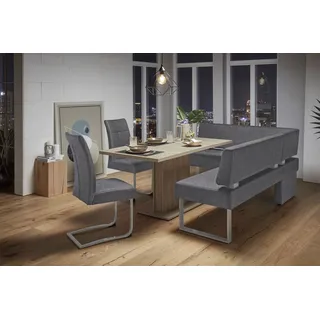 OTTO home Rab 200 x 88 x 160 cm Strukturstoff langer Schenkel rechts grau