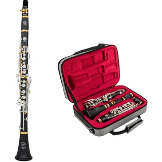 AUROSUS CG-S7 Bb Sopran-Klarinette mit Plateau-Mechanismus und verdeckten Löchern, 17 Neusilber-Tasten, ABS-Körper, Goldpfosten, ideal für Saxophonisten, kleine Hände und Handicaps