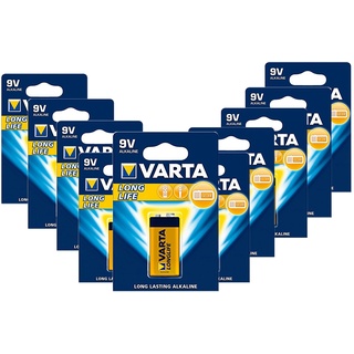 Varta LONGLIFE extra Alkaline E Block für Feuermelder Rauchmelder Feuchtigkeitsmessgeräte, 9V