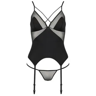 Avanua Corsage AV Quella corset & thong black - (L/XL) schwarz
