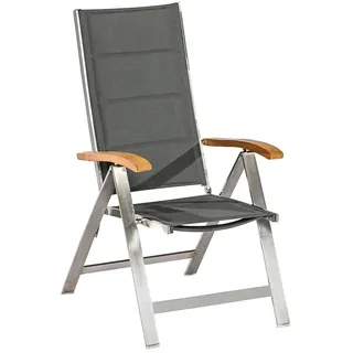 Merxx Ferrara Sessel 62 x 101,5 x 116,5 cm grau klappbar