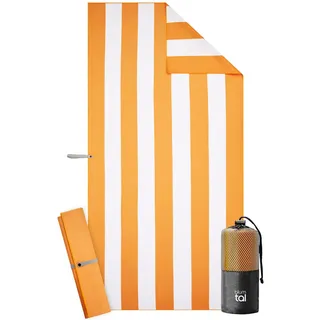 Blumtal Handtuch 90 x 180 cm Gelb/Weiß gestreift