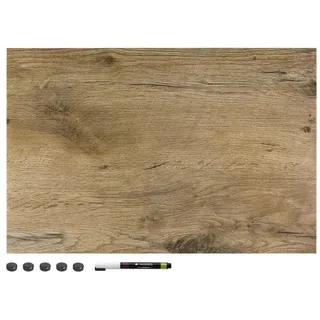 Navaris Magnettafel Memoboard Dark Wood, 60 x 40 cm, braun