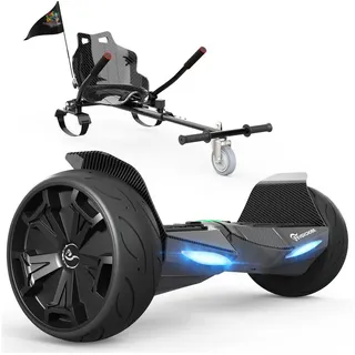 EVERCROSS TECH Balance Scooter Kart 8,5" offroad Hoverboards mit Sitz, EV5+Hoverkart, Geschenk für Kinder, mit APP