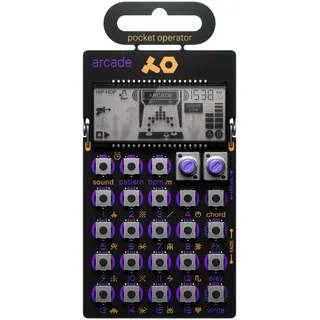 Teenage Engineering PO-20 arcade Synthesizer und Sequencer (Pocket Operator mit 16 Chords, LCD Display, Lausprecher, 16 punch-in Effekte, Step-Sequencer, Parameter Lock, Jam-Sync), Schwarz