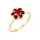 VIVANCE Fingerring VIVANCE 333 Gelbgold glanz Granat Gr 60 Fingerringe Damen 060 19 1 Gold Fingerring
