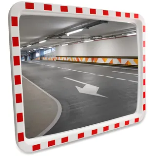 LABT Verkehrsspiegel rechteckig 40 x 60 cm Straße Überwachungsspiegel Sicherheitsspiegel Konvexspiegel außen und innen Weitwinkeleffekt