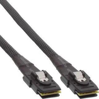 InLine SAS Kabel int., Mini-SAS SFF-8087/Mini-SAS SFF-8087, m. Sideband, 0,75m