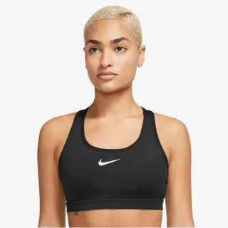 Nike Swoosh Medium Support Padded Sport-BH Damen 010 black/white XS