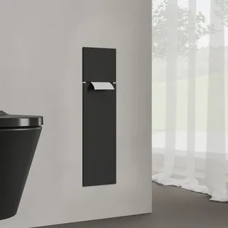 Kronenbach Cube Design WC-Modul 60 cm - Unterputz, Glasfront, Anschlag rechts, Accessoires, KB100261MB, schwarz matt