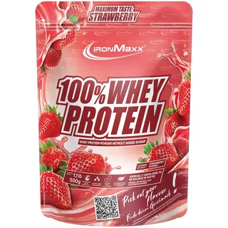 IronMaxx 100% Whey Protein Erdbeere Pulver 500 g