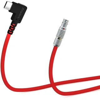 Alvin's Cables Rechtwinkliges USB-C-Typ-C-auf-2-Pin-12-V-Schnellladekabel für Tilta| Teradek| SmallHD| Z-CAM| Blackmagic Pyxis, Ultraweich 45cm