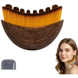 Alpenfaser Gesichtsbürste,Lymphbürsten Gesicht,Aluvea Face Brush, Alpenfaser Lymphbürsten Gesicht,Lymph Bürste, Entwickelt Für Die Konturierung (1 pc)