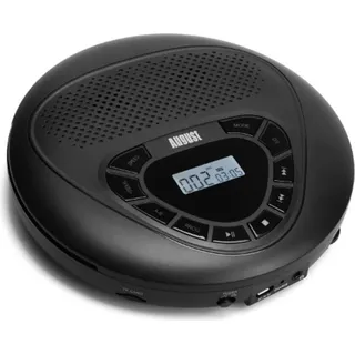 August SE10B CD-Player mit Lautsprecher und Anti-Skip-Schutz