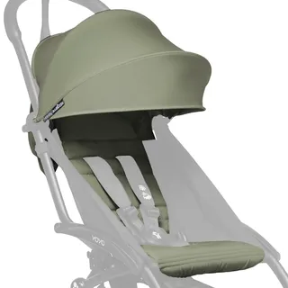 BABYZEN YOYO 6+ Textilset, Olive - Nur Textilset: Sitzpolster, farbgleichen Verdecken und Reißverschlusstasche hinten - YOYO2 Kinderwagengestell erforderlich (separat erhältlich)