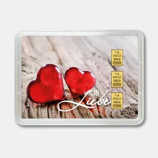 Goldbarren 3g In Liebe (Flip)