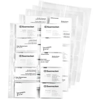 SOENNECKEN Visitenkarten- Prospekthülle 1611 10 St./Pack.