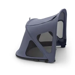 Bugaboo Fox und Fox Cub Sonnendach mit Lüftungsfenstern, ausziehbar für zusätzlichen und optimalen Sonnenschutz, wasserabweisend, kompatibel mit allen Bugaboo Fox und Fox Cub Modellen, Seaside Blue