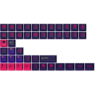 DROP + MiTo GMK Laser Custom Mechanische Tastatur Neuheit Keycap Set - 44 Tasten, Doubleshot ABS, Cherry Profile (Neuheiten)