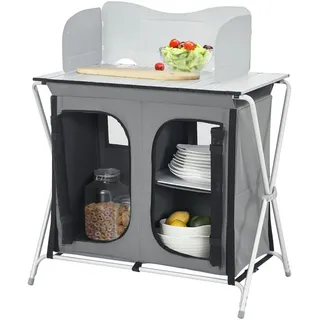 [en.casa] Campingtisch Tullinge Dunkelgrau