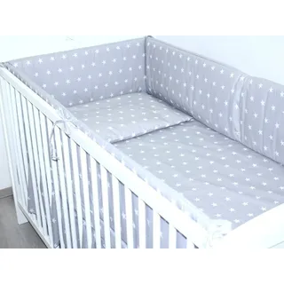 Primawela Bettnestchen Nestchen 420 cm Bettumrandung Baby Bett Kinder Nest Kopfumrandung grau