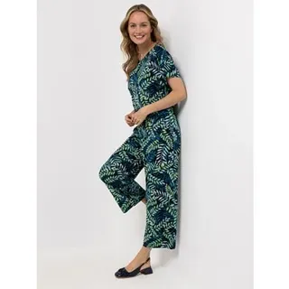 KIM & CO. Jumpsuit Brazil Knit Jersey Eingrifftaschen weites Bein