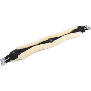 Werner Christ Lammfell Langgurt Konturgurt anatomischer, Langer Sattelgurt aus echtem Schaffell, erhältlich in den Fell-Farben Natur, Größe: 140 cm