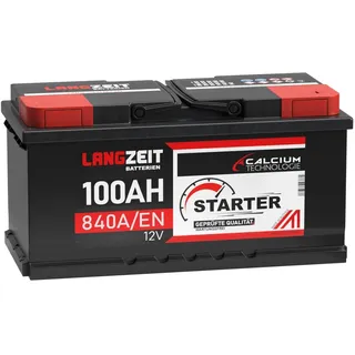 LANGZEIT Autobatterie 12V 100AH Starter Batterie statt 88Ah 90Ah 92Ah 95Ah 100Ah