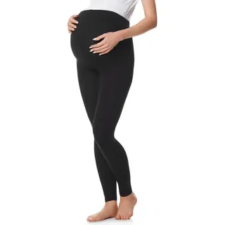 Be Mammy Umstandsleggings Lang Damen Umstandshose BE20-230 (1-tlg) aus Baumwolle schwarz XL