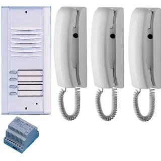 Türsprechanlage 3 Familienhaus 4+N Verkabelung, Unterputz