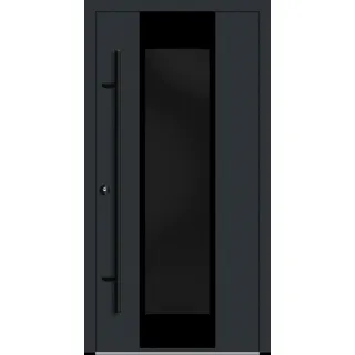 Aluminium Haustür "BENJA" 82 mm RC2 BLACKLINE Anthrazit RAL 7016 beidseitig innen öffnend DIN links
