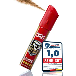 Werwolf Columbia Pfefferspray - Made in Germany - hochdosiertes (2 Mio Scoville) und effektives Verteidigungsspray - herausragende Reichweite von 1,5 Meter und 3m Breitstrahl