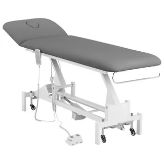 Physa Massageliege elektrisch Massagebank Therapieliege Massagetisch 200kg Grau/Weiß grau