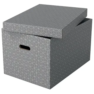 Esselte Aufbewahrungsbox Groß 51 x 35,5 x 30,5 cm 3-tlg. grau